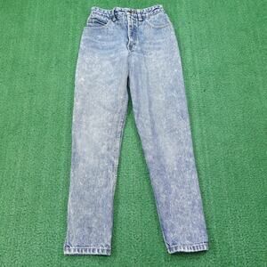 VINTAGE Guess Georges Marciano Jeans Womens 26 Blue Acid Wash Ankle Zip USA 80s